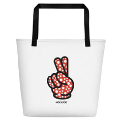 POLKA DOTS Fingers Crossed™ Beach Bag